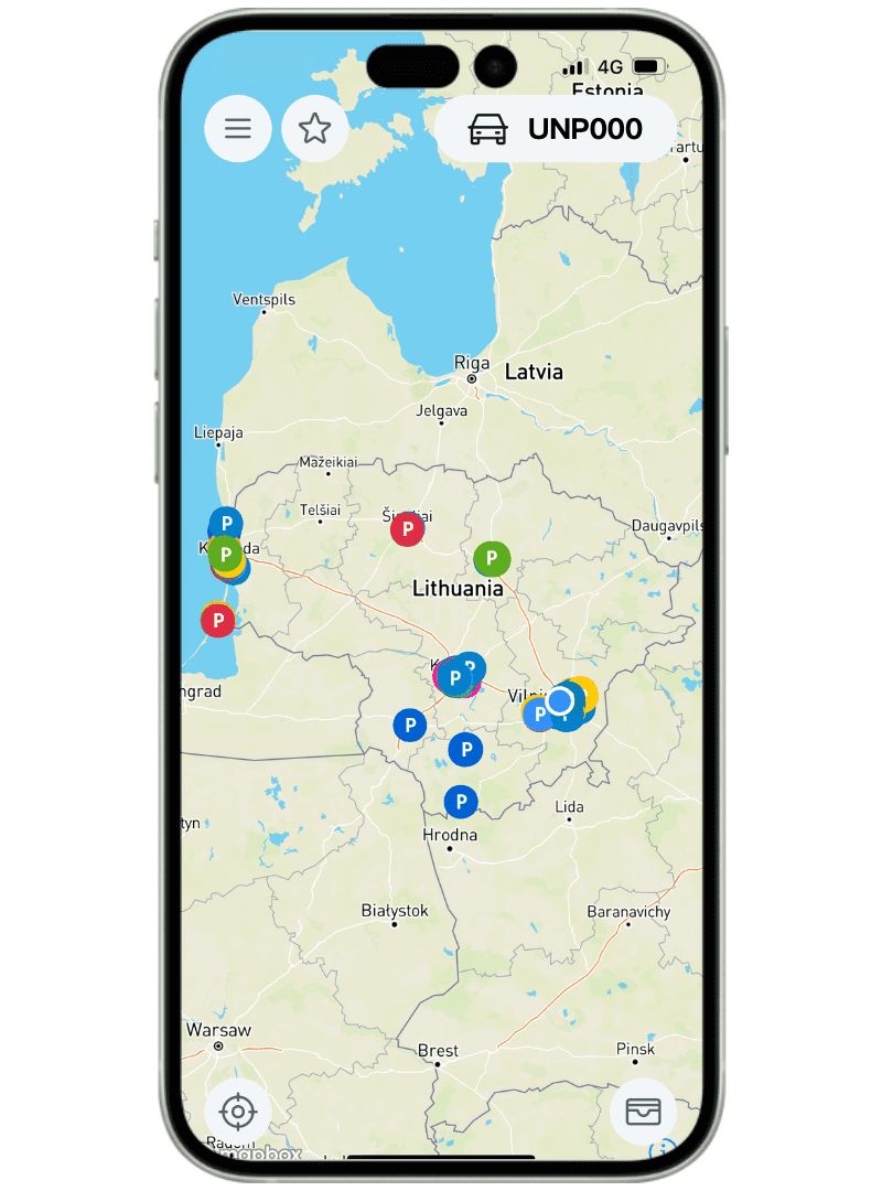 Самое популярное приложение для парковки в Литве | UNIPARK