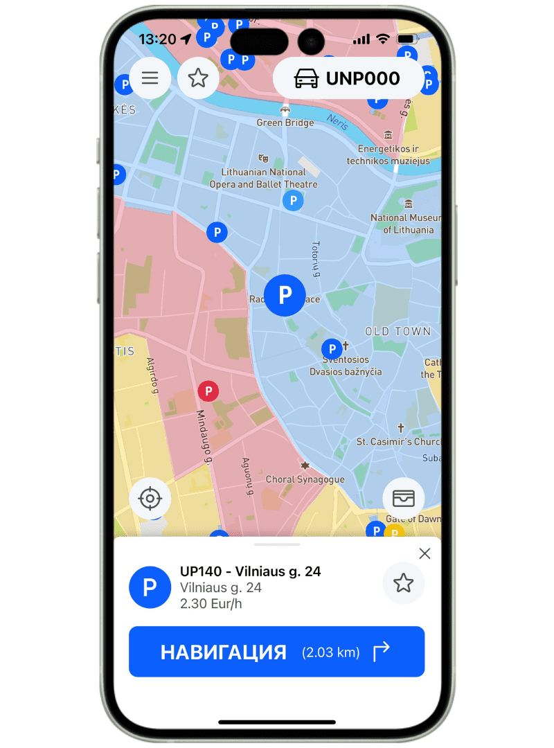 Самое популярное приложение для парковки в Литве | UNIPARK